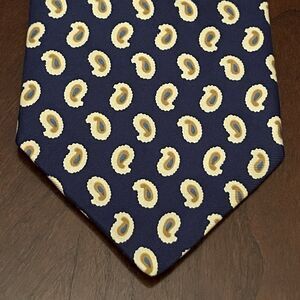 Embassy Row Blue Gold 100% Silk Men’s Neck Tie Made In England